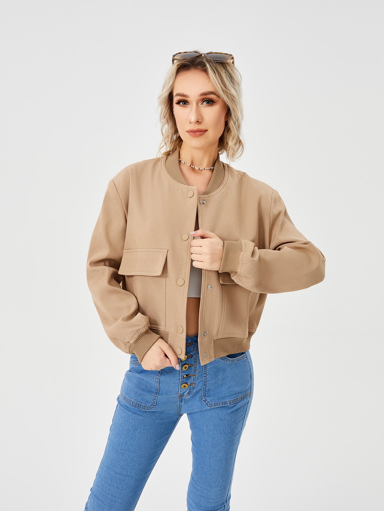 Urban Rebel Cropped Bomber Jacket