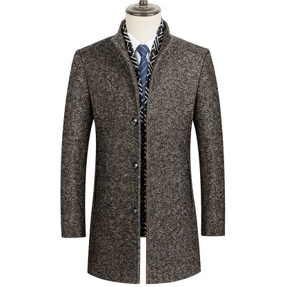 Dad's Cotton Padded Stand-up Collar Winter Coat
